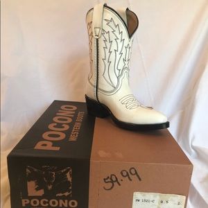 Vintage J Toe Western White Boots